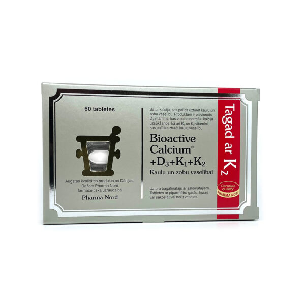 Bioactive Calcium®+D3+K1+K2 ( kalcijs, vitamīns D, vitamīns K1, K2)
