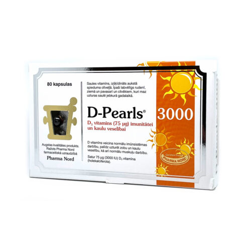 D-Pearls® 3000 ( D3 vitamīns) 80 kapsulas